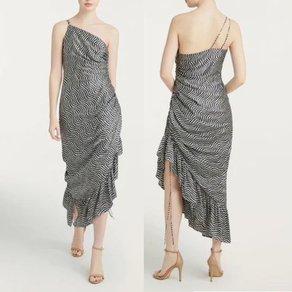 Cinq a Sept Ivory Navy Christel Dress NWOT Size 8